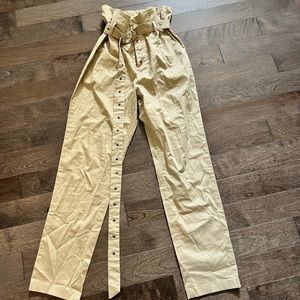 Tan Belted Cargo Pants